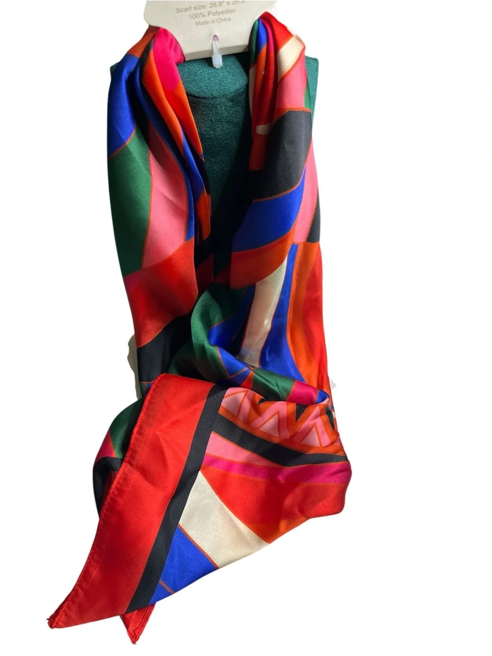 piper•k Red & Blue Printed Scarf
